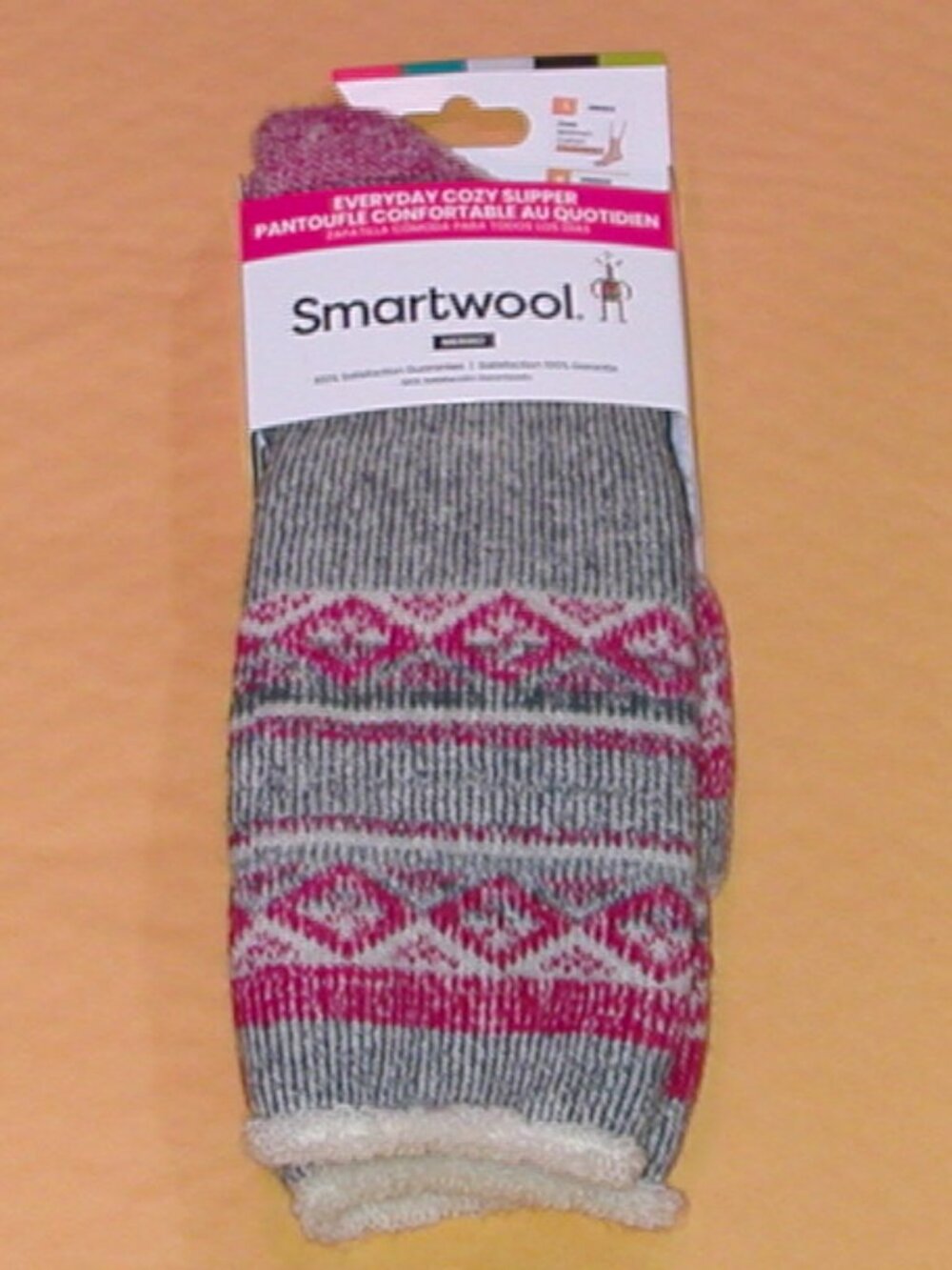 SmartWool Maximum Cushion Cozy Crew Slipper Socks Men's Large NWT Charcoal